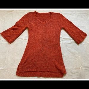 Burnt orange sweater dress